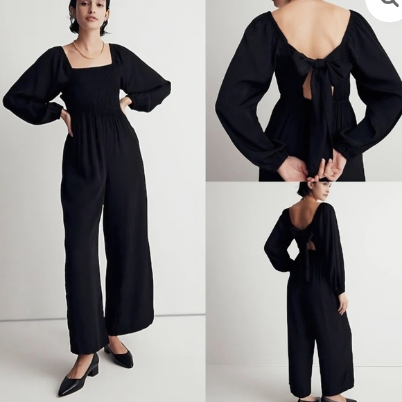 Madewell Pants - Madewell Elegant Black Long Sleeve Jumpsuit